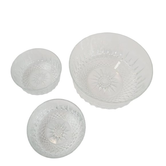 Lot of 3 Cut Crystal Bowls - Picture 2 of 9